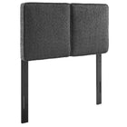 Modway Lindee Boucle Fabric Twin Headboard - Slate-Pillow Style Headboard