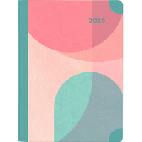 Socadis W. Maxwell 2026 Memo Daily Planner - 7.25" x 9.75" - Geo - Bilingual-January to December 2026
