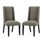 Modway Baron Fabric Dining Chair - Granite - 2 Pack-Elegant Modern Dining Side Chair