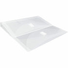 JAM Paper Enveloppes en plastique à 2 pochettes avec fermeture à velcro, 9 3/4 x 13 po, transparent, paquet de 10-Ouverture : Livret
