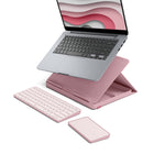 Logitech Casa Pop-Up Desk - Bohemian Blush-My Work. My Life. My Home: With Casa Pop-Up Desk, you decide where comfy, focused work happens in the home, when the workday is done, place this folding desk out of sight, out of mind 
