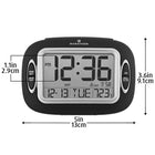 Marathon Atomic Alarm Clock With Auto-Night Light - Temperature & Date - Black (CL030051BK)-Multiple display modes; 12 or 24 Hour Display Formats with Indoor Temperature Display in Celsius or Fahrenheit