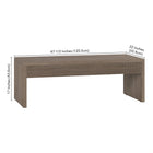 Hudson&Canal - Table basse rectangulaire Lawrence , 48 po de largeur, en chêne gris vieilli-9