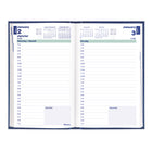 Blueline 2027 Daily Planner with Perfect Binding - 8" x 5" - Blue - Bilingual-Perfect binding with hard lizard-like cover