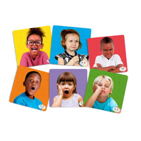 Miniland Emotions Puzzles 6-Piece Set-Miniland Emotions Puzzles is a set of 6 different Puzzles featuring images of kids with different gestures showing basic emotions!
