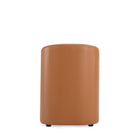Manhattan Comfort - Lot de 2 fauteuils de salle à manger modernes Anna ronds 23,23 po en similicuir - couleur Saddle-25,98 po L x 23 po l x 32,68 po H