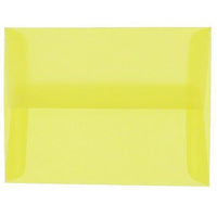 JAM Paper - Enveloppes d'invitation A2 en vélin translucide - 4,375 po x 5,75 po - Jaune primaire - paquet de 25 (PACV606)-Couleur : jaune primaire.