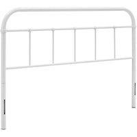 Modway - Serena Tête de lit entièrement en acier, Blanc-Tête de lit de style cottage