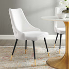 Modway Adorn Tufted Performance Velvet Dining Side Chair - White-Durable Stain-Resistant Fabric
