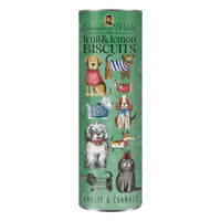 Grandma Wild’s - Grand tube « Chiens en chandail » avec biscuits aux fruits et au citron-Biscuits saveur fruits et citron