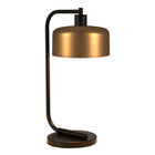 Hudson&Canal - Lampe de table Cadmus de 52,7 cm de haut avec abat-jour en métal - Bronze noirci/laiton/laiton-Associé à un abat-jour en métal en forme de cloche en laiton