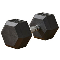 Soozier - Haltères Hexagonaux En Caoutchouc 40 Lb, Poids Pour Entraînement De Fitness - Noir-Aide à exercer vos bras, épaules, dos et renforce également vos muscles