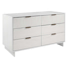 Manhattan Comfort Granville Modern Chest and Double Dresser Set - White-17.72" L x 55.04" W x 48.98" H
