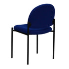 Flash Furniture – Chaise empilable en tissu avec structure en acier, bleu marine-Rembourrage en tissu marine