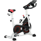 Soozier Adjustable Upright Stationary Exercise Bike w/ LCD Display - White-Adjustable seat and handle height  (7 levels) to fit different body requirements 