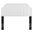 Modway Alyona Channel Tufted Performance Velvet Full/Queen Headboard - White-Performance Velvet Upholstery