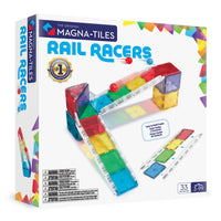 Magna-Tiles Rail Racers 33-Piece Magnetic Construction Set -What’s Included: 33 magnetic pieces, including 6 patent-pending track rails!