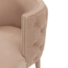 Manhattan Comfort Maya 24.02" Modern Velvet Upholstered Dining Chair - Nude-Stunning Back Tufted Buttoning with Rounded Back Frame
