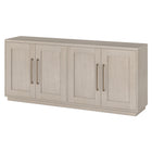Hudson&Canal Tillman 68" Rectangular Buffet Table - Alder White-The top has a weight capacity of 75 lbs, inside storage area can hold 20 lbs on each shelf