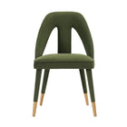 Manhattan Comfort - Chaise de salle à manger moderne Neda 53 cm en velours capitonné - Vert olive-Chaise de salle à manger moderne pour salle à manger et usage de chaise de travail