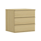Manhattan Comfort Molly 26" Modern Nightstand - Natural Oak-Pedestal Base For Easy Cleaning and a Modern Touch