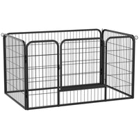 PawHut - Parc pour animaux en métal 4 panneaux intérieur & extérieur - 27,5 po H-Un excellent espace de jeu qui peut également servir de séparation