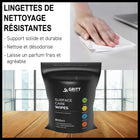 Gritt Commercial - Lingettes nettoyantes multi-usages pour surfaces - Parfum frais - 20,3 x 15,2 cm - 800 lingettes-Formule propre et claire pour un nettoyage sans résidus et une désodorisation efficace