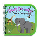 The Pencil Grip Daily Doodler Reusable Activity Book - Wild Animals Cover-Includes 8 wipeable blank pages plus 4 Wonder Stix!