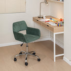 Homy Casa Velvet Upholstered Task Chair - Cactus -Lower stature is perfect for a contemporary office