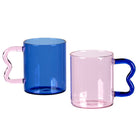 General Supply Goods + Co - Ensemble de tasses en verre ondulées - Paquet de 2-En verre borosilicaté durable de grande qualité