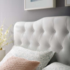 Modway Annabel Upholstered Vinyl King Headboard - White-Fiberboard and plywood frame