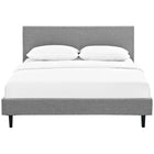 Modway Anya Fabric Queen Bed - Light Grey-Non-Marking Foot Caps