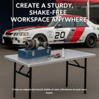 Uncaged Ergonomics Heavy-Duty Aluminum Folding Table - Lightweight - Supports 3000lbs - 72"-Education & Training: Reliable surfaces for classrooms, labs and assemblies - easy to move, outlasts particleboard and plastic