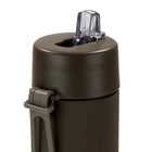 Gry Mattr Portable Fitness Bottle with Straw - 700 mL - Brown-Removable metal straw for convenient sipping