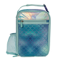 Pep Rally Junior Lunch Bag - Purple Scallops-Lunch bag with side pocket for water bottles or additional snacks