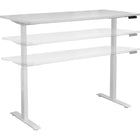 Motionwise - Bureau debout réglable en hauteur électrique de 60 - Blanc-Surface : 76,2 cm x 152,4 cm (30 po x 60 po)