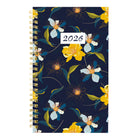 Blueline 2026 Blossom Weekly Pocket Planner with Poly Cover - 6" x 3-1/2" - Assorted Designs - Bilingual-Gold twin-wire binding and thick poly cover