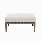 Modway Northlake Outdoor Patio Teak Ottoman - Weathered Grey-6