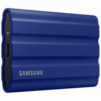 Samsung - T7 1TB USB 3.2 Gen. 2 Shield Portable SSD - Blue-Portable SSD, USB 3.2 GEN.2 (10Gbps); Compatible with PC, Mac, Android devices, gaming consoles & more