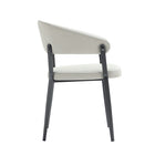 Manhattan Comfort - Chaise de salle à manger moderne Belle 22,4 po en similicuir texturé, rembourrée - Avoine-Conçu pour durer Produit de qualité commerciale