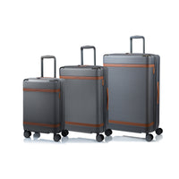 Champs Vintage III 3-Piece Hardside Luggage Set - Expandable - Grey-From the Vintage III Collection