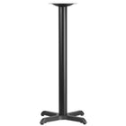 Flash Furniture – Pied de table de restaurant en fonte d’acier 22 x 22 po, base en X, colonne hauteur bar de 3 po de diam., noir-Base de table de restaurant