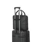 Bugatti Palermo Collection - Vegan Leather 15.6” Executive Briefcase - Black-Trolley pass-through that allows you to attach the briefcase to your luggage for convenient travel