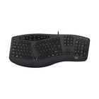 Adesso Ergonomic USB Keyboard - Wired - Canadian Bilingual Layout - Black-Ergonomic USB keyboard design for comfort