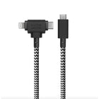 Native Union Belt Duo USB-C to USB-C/Lightning 1.5m Cable - Zebra-Pair w/a PD-enabled charger for up to 50% iPhone charge in under 30 minutes