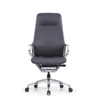 DecentLiving Full Height-Back Office Chair - Grey-Premium genuine leather office chair