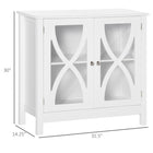 HOMCOM 31.5" L Kitchen Sideboard - White-Made of MDF for sturdiness and easy cleaning
