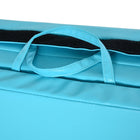 Soozier Folding Gymnastics Tumbling Mat - Exercise Mat with Carrying Handles - Light Blue - 4' W x 8' L x 2" D-PU cover is sealed by zipper 