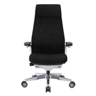 Nightingale NLC High Back Executive Chair With Flip Up Arm - Black-Height adjustable, ergonomically shaped headrest incorporated into the frame of chair for maximum comfort and convenience