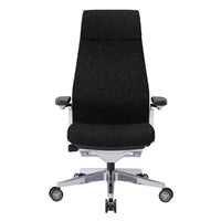 Nightingale NLC High Back Executive Chair With Flip Up Arm - Black-Height adjustable, ergonomically shaped headrest incorporated into the frame of chair for maximum comfort and convenience